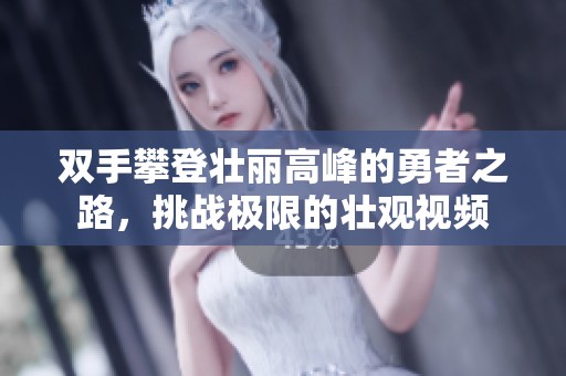 双手攀登壮丽高峰的勇者之路，挑战极限的壮观视频