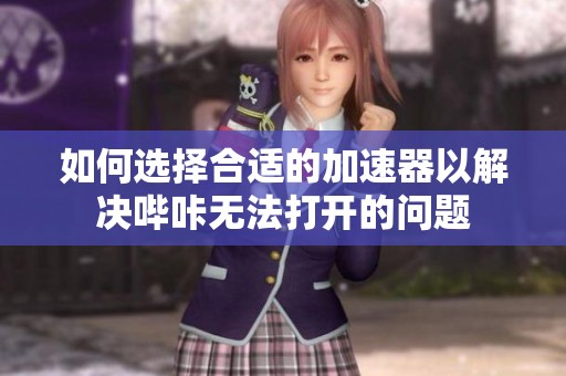 如何选择合适的加速器以解决哔咔无法打开的问题