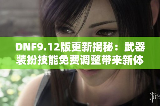 DNF9.12版更新揭秘：武器装扮技能免费调整带来新体验