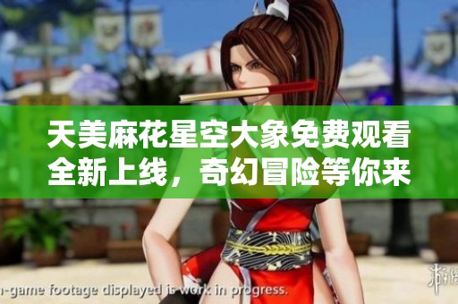 天美麻花星空大象免费观看全新上线，奇幻冒险等你来探索