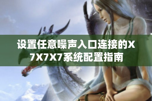 设置任意噪声入口连接的X7X7X7系统配置指南