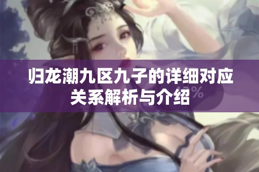 归龙潮九区九子的详细对应关系解析与介绍