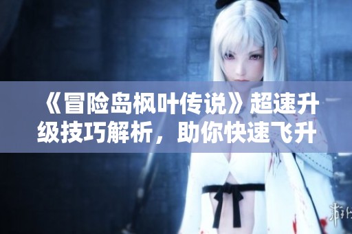 《冒险岛枫叶传说》超速升级技巧解析，助你快速飞升等级！