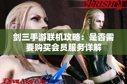 剑三手游联机攻略：是否需要购买会员服务详解