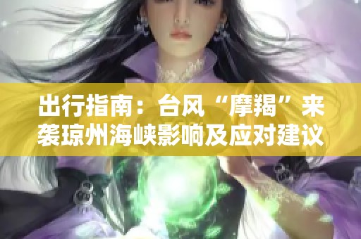 出行指南：台风“摩羯”来袭琼州海峡影响及应对建议