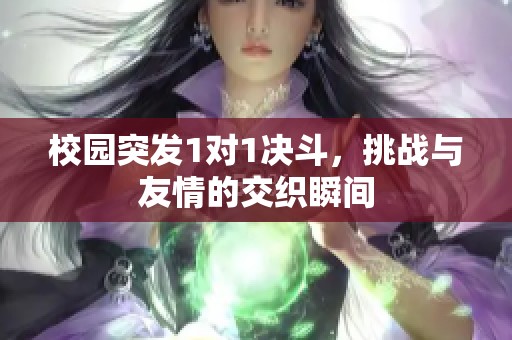 校园突发1对1决斗，挑战与友情的交织瞬间