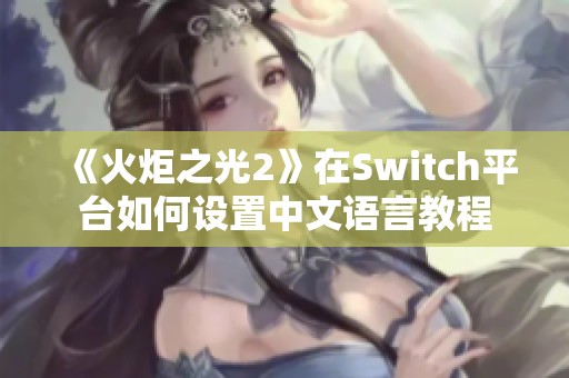 《火炬之光2》在Switch平台如何设置中文语言教程