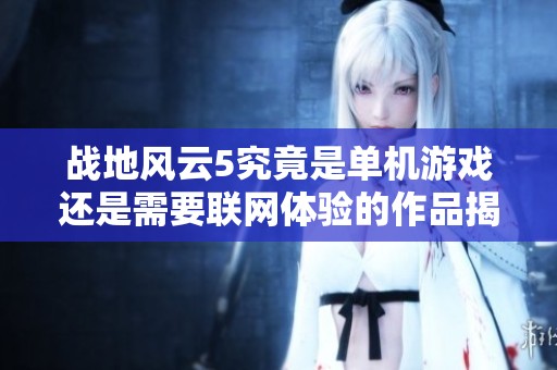 战地风云5究竟是单机游戏还是需要联网体验的作品揭秘