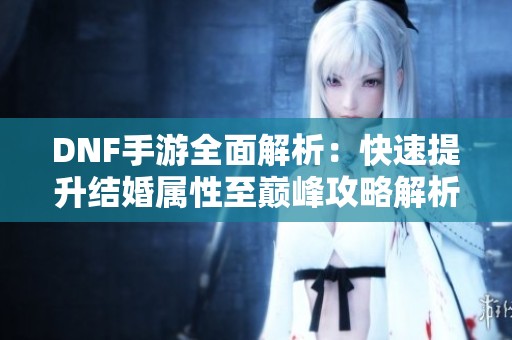 DNF手游全面解析：快速提升结婚属性至巅峰攻略解析