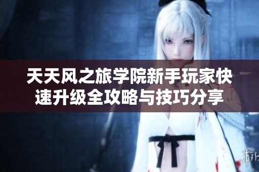 天天风之旅学院新手玩家快速升级全攻略与技巧分享