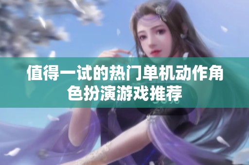 值得一试的热门单机动作角色扮演游戏推荐