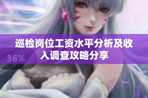 巡检岗位工资水平分析及收入调查攻略分享