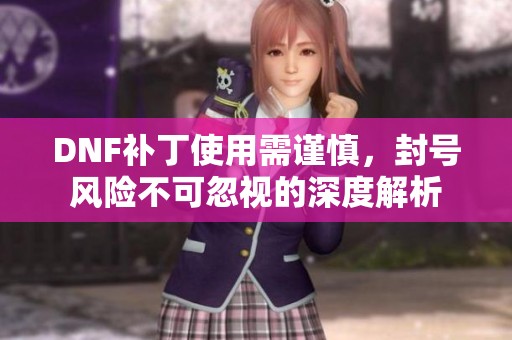 DNF补丁使用需谨慎，封号风险不可忽视的深度解析