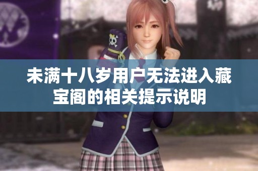 未满十八岁用户无法进入藏宝阁的相关提示说明