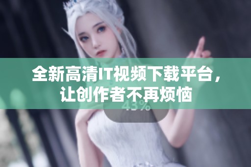 全新高清IT视频下载平台，让创作者不再烦恼