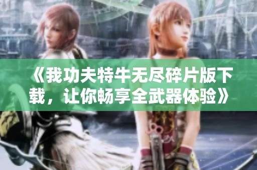 《我功夫特牛无尽碎片版下载，让你畅享全武器体验》