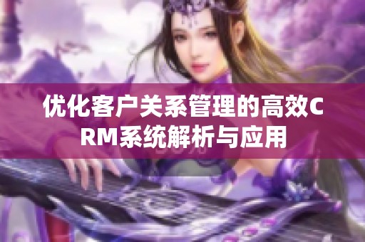 优化客户关系管理的高效CRM系统解析与应用