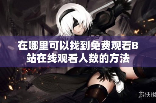 在哪里可以找到免费观看B站在线观看人数的方法