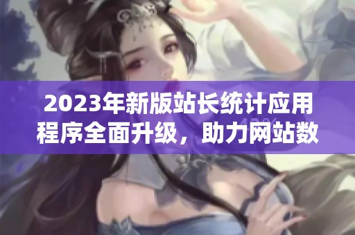2023年新版站长统计应用程序全面升级，助力网站数据分析