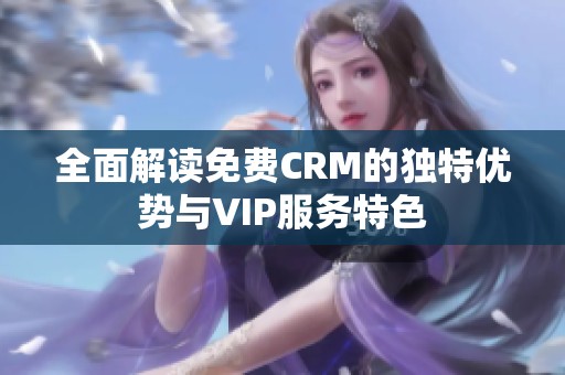 全面解读免费CRM的独特优势与VIP服务特色