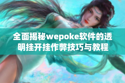 全面揭秘wepoke软件的透明挂开挂作弊技巧与教程