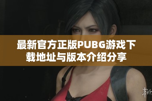 最新官方正版PUBG游戏下载地址与版本介绍分享
