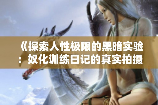 《探索人性极限的黑暗实验：奴化训练日记的真实拍摄背景》