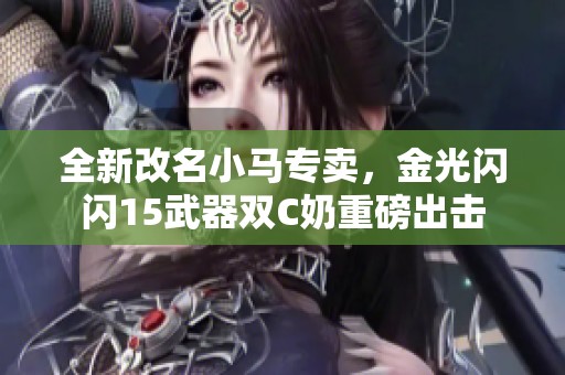 全新改名小马专卖，金光闪闪15武器双C奶重磅出击