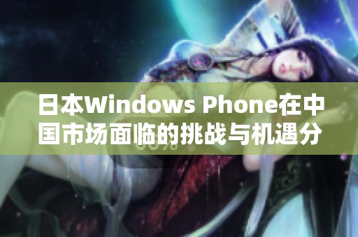 日本Windows Phone在中国市场面临的挑战与机遇分析