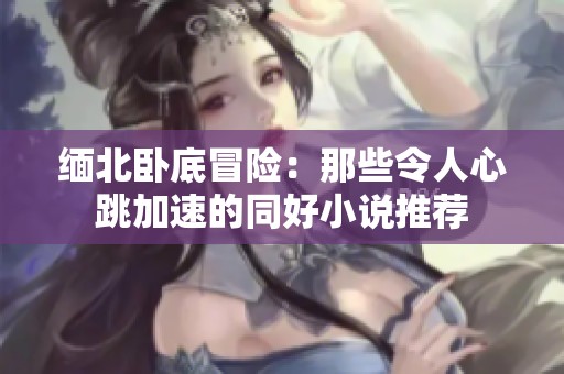 缅北卧底冒险：那些令人心跳加速的同好小说推荐
