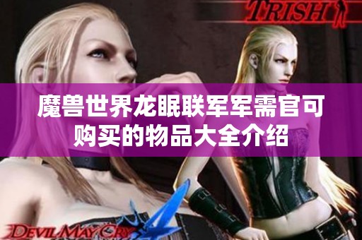 魔兽世界龙眠联军军需官可购买的物品大全介绍