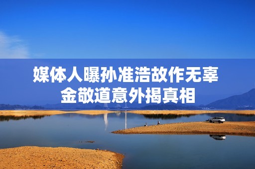媒体人曝孙准浩故作无辜 金敬道意外揭真相