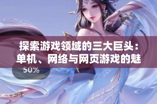 探索游戏领域的三大巨头：单机、网络与网页游戏的魅力