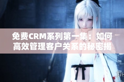 免费CRM系列第一集：如何高效管理客户关系的秘密揭秘