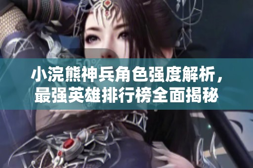小浣熊神兵角色强度解析，最强英雄排行榜全面揭秘