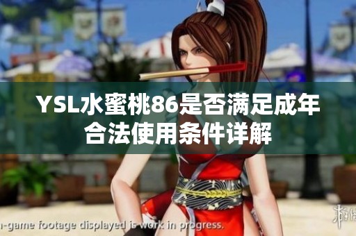 YSL水蜜桃86是否满足成年合法使用条件详解