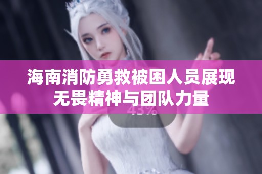海南消防勇救被困人员展现无畏精神与团队力量