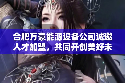 合肥万豪能源设备公司诚邀人才加盟，共同开创美好未来