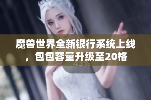 魔兽世界全新银行系统上线，包包容量升级至20格