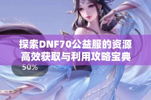 探索DNF70公益服的资源高效获取与利用攻略宝典