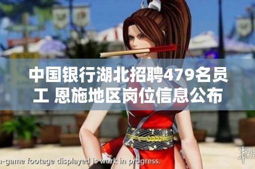 中国银行湖北招聘479名员工 恩施地区岗位信息公布