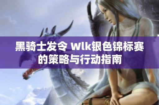 黑骑士发令 Wlk银色锦标赛的策略与行动指南