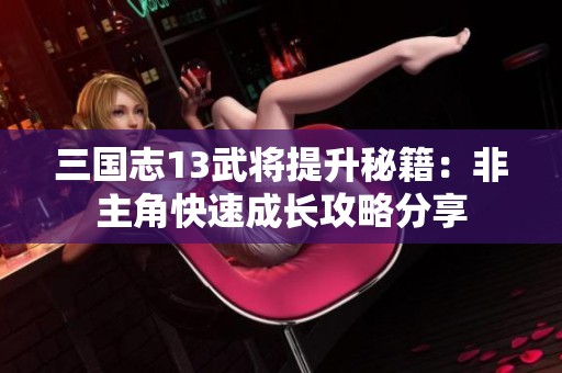 三国志13武将提升秘籍：非主角快速成长攻略分享