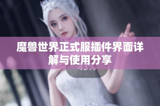 魔兽世界正式服插件界面详解与使用分享