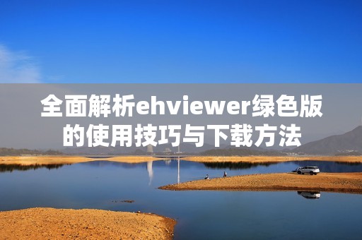 全面解析ehviewer绿色版的使用技巧与下载方法
