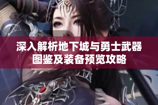 深入解析地下城与勇士武器图鉴及装备预览攻略