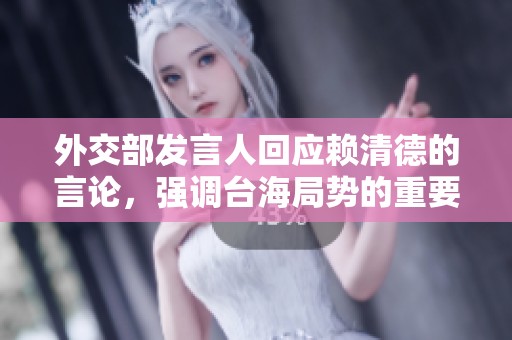 外交部发言人回应赖清德的言论，强调台海局势的重要性