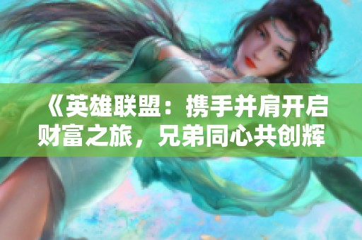《英雄联盟：携手并肩开启财富之旅，兄弟同心共创辉煌》