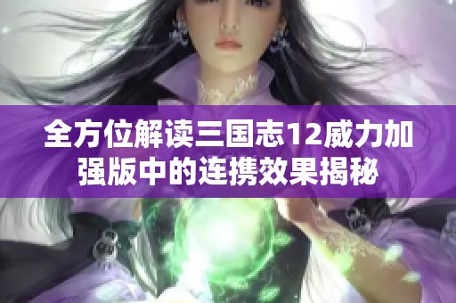 全方位解读三国志12威力加强版中的连携效果揭秘