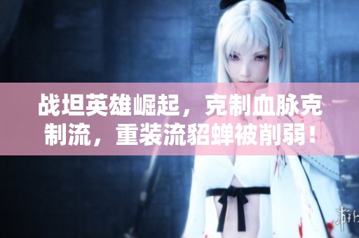 战坦英雄崛起，克制血脉克制流，重装流貂蝉被削弱！